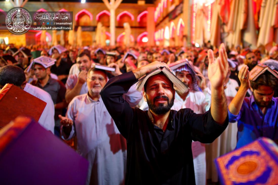 تقرير مصور : رفع المصاحف في ليلة القدر المباركة 21 من رمضان المبارك في المرقد العلوي المطهر  | 