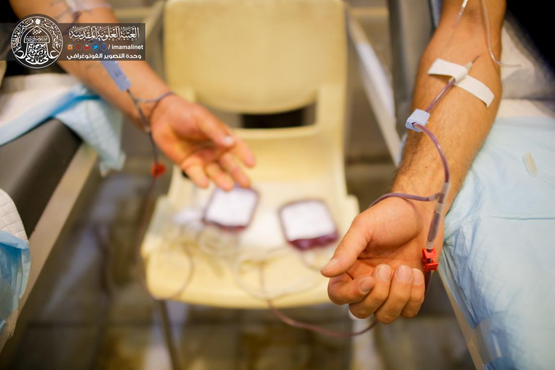 تقرير مصور : حملة التبرع بالدم لجرحى الحشد الشعبي في مستوصف العتبة العلوية المقدسة  | 