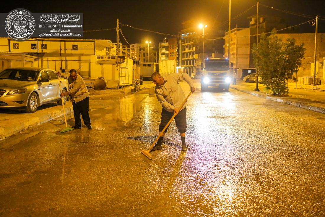 تقرير مصور : الامانة العامة للعتبة العلوية تقوم بحملة تنظيف شوارع المدينة القديمة  | 
