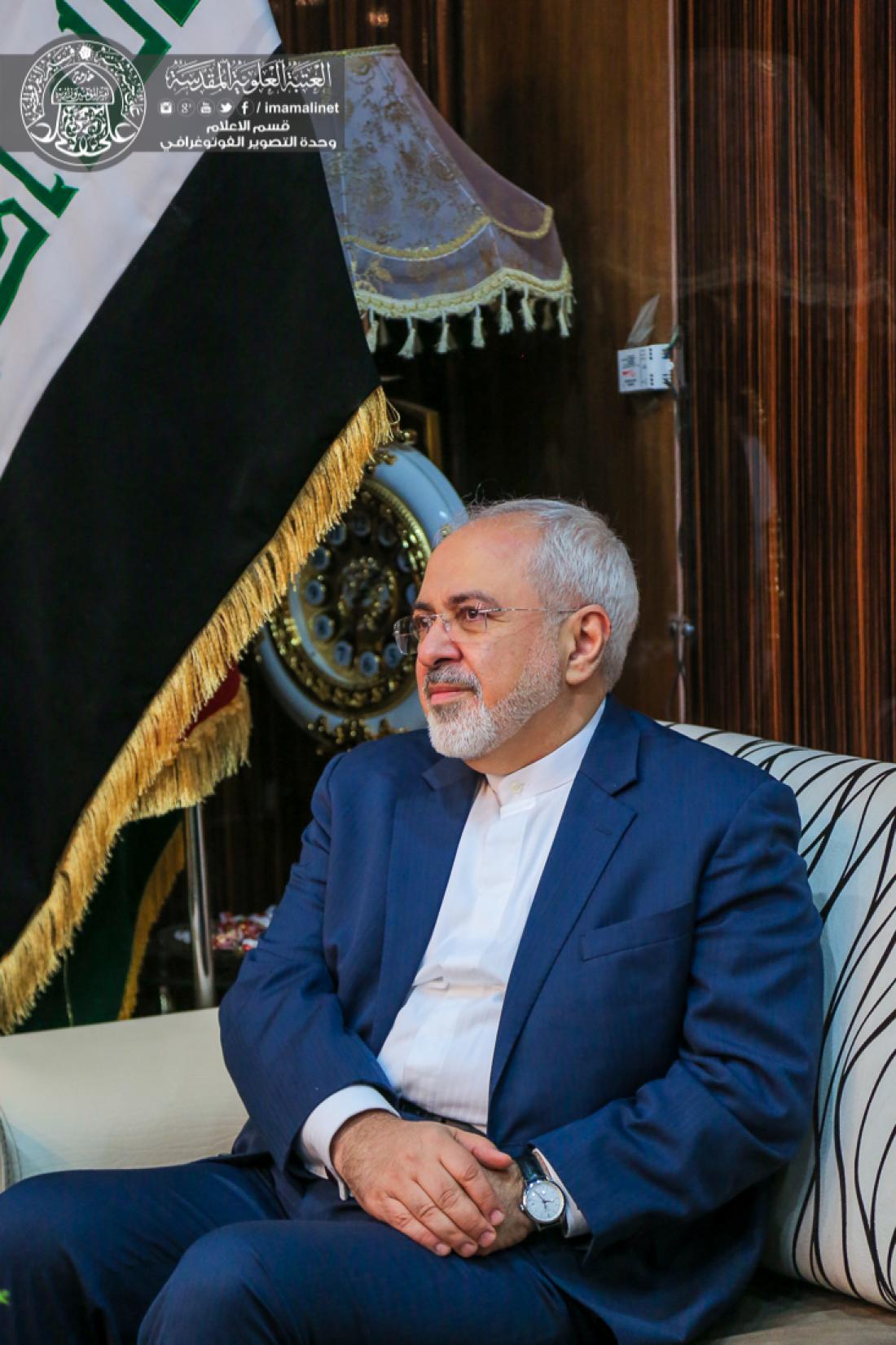 تقرير مصور : وزير الخارجية الايراني محمد جواد ظريف يتشرف بزيارة العتبة العلوية المقدسة  | 