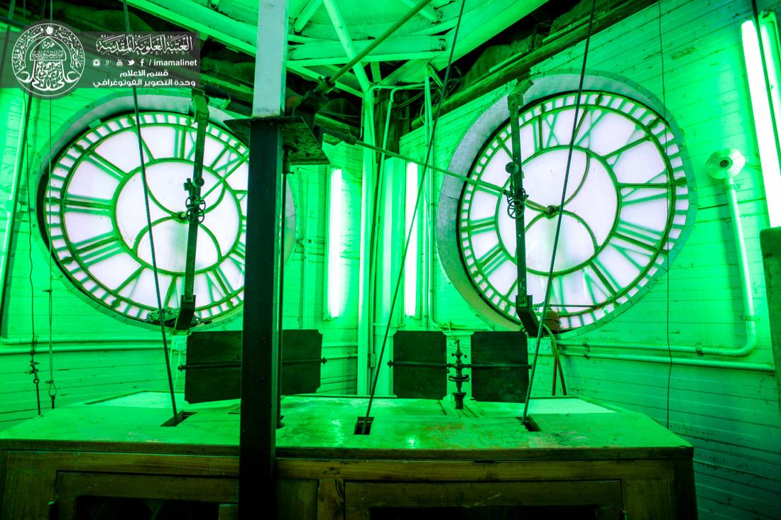 تقرير مصور : ساعة الصحن الشريف من الساعات الفريدة من نوعها والمتميزة بضخامتها | 