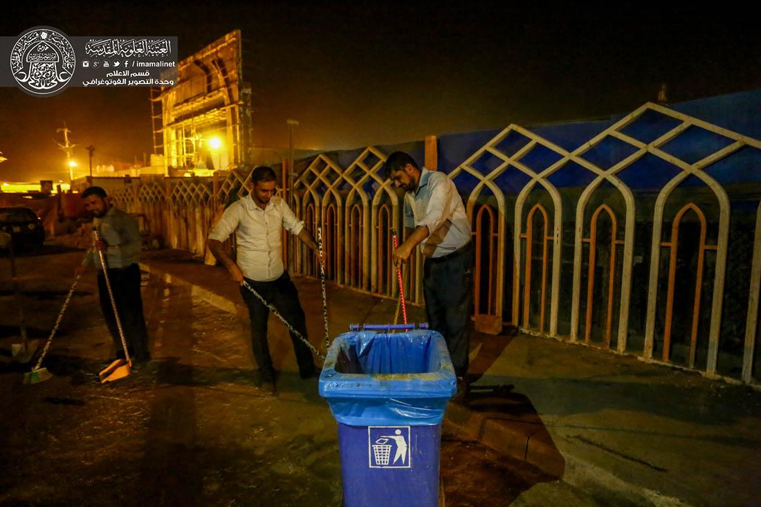 تقرير مصور : حملة تنظيف شوارع المدينة القديمة من قبل  العتبة العلوية المقدسة   | 